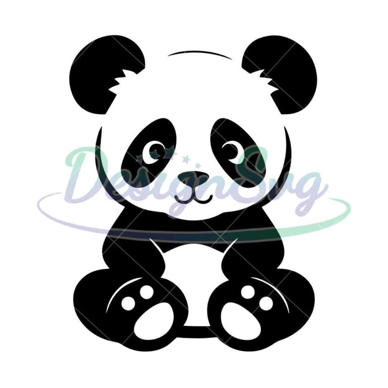 Cute Panda Bear Svg, Panda Svg, Bear Svg File For Cricut, Silhouette ...