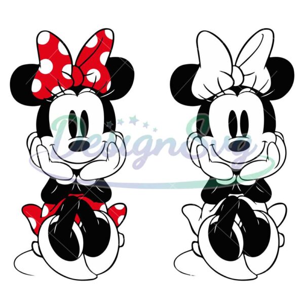 minnie-mouse-vintage-cute-cuddly-sitting-2-3-color-layered-svg-clipart-images-digital-download-sublimation-cricut-cut