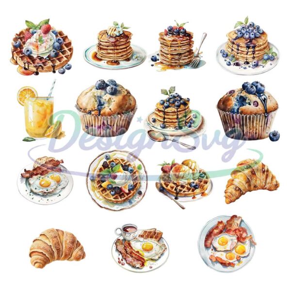 breakfast-clipart-watercolor-food-png