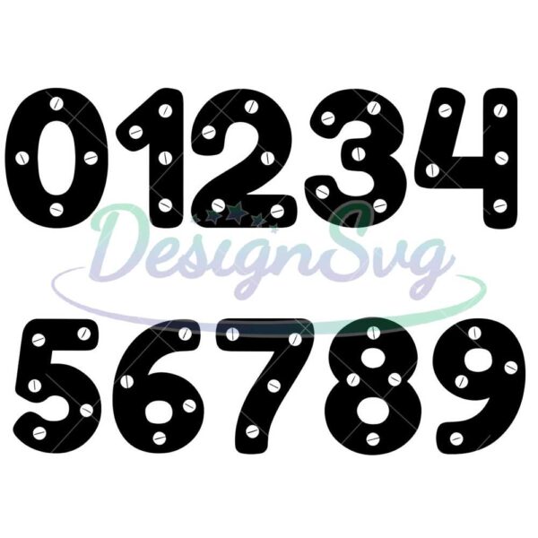 numbers-svg-bundle-numbers-with-screws-svg-file-for-cricut-silhouette-svg-cut-file