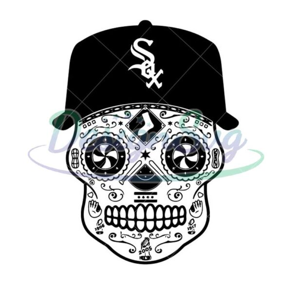 chicago-skull-white-sox-baseball-svg