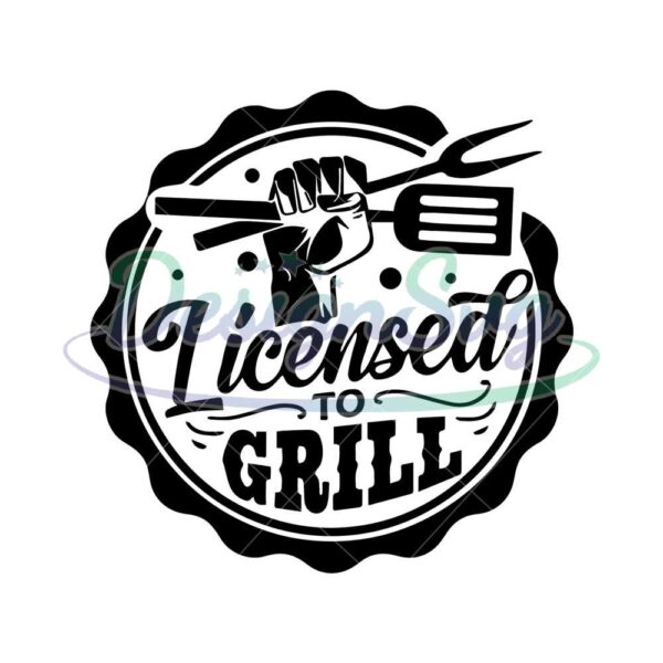 Licensed To Grill Svg Dad's Bar And Grill Design