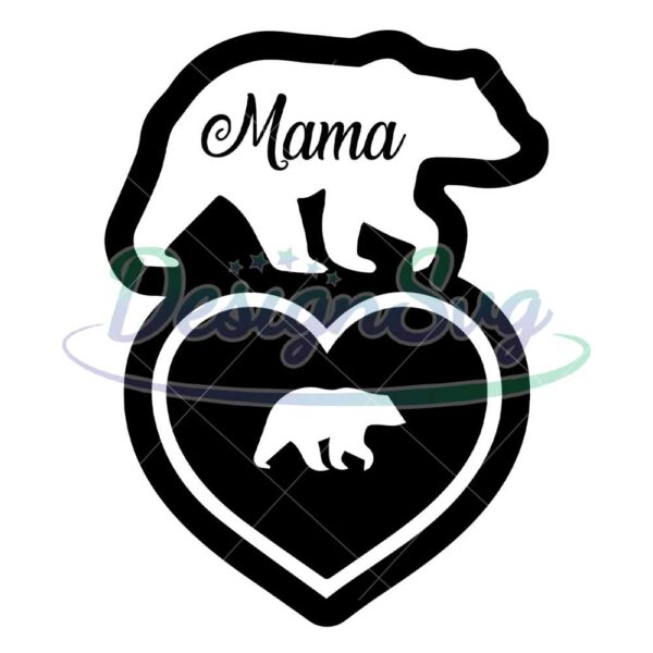 mama-baby-bear-silhouette-svg