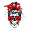 red-bandana-messy-bun-mom-skull-head-png