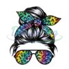 rainbow-leopard-messy-bun-girl-head-png