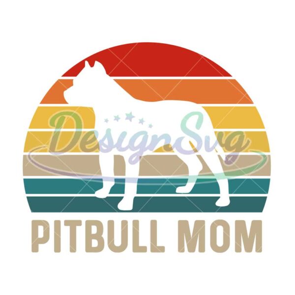 pitbull-mom-groovy-mother-day-svg