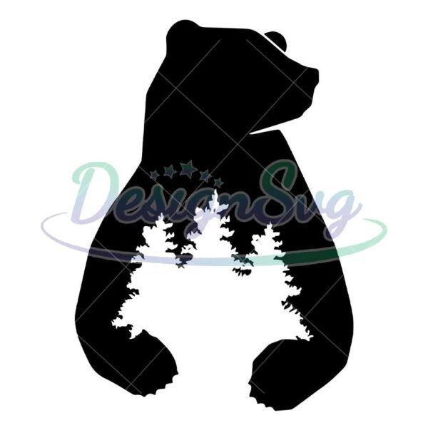 bear-hugging-the-tree-silhouette-svg