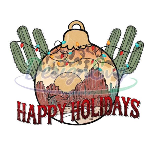 happy-holidays-western-desert-christmas-ornament-png