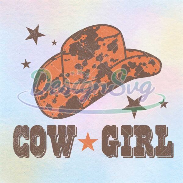 cowgirl-star-hat-western-cow-print-png