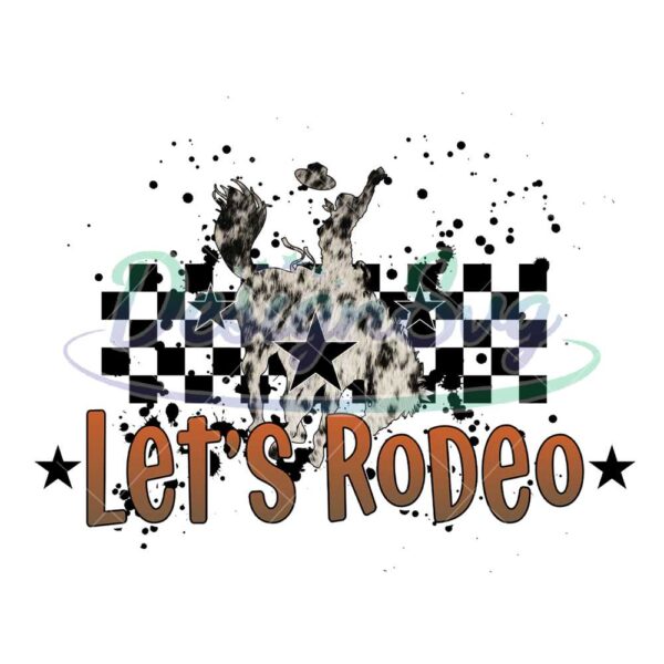 lets-rodeo-cowboys-wild-west-checkered-png