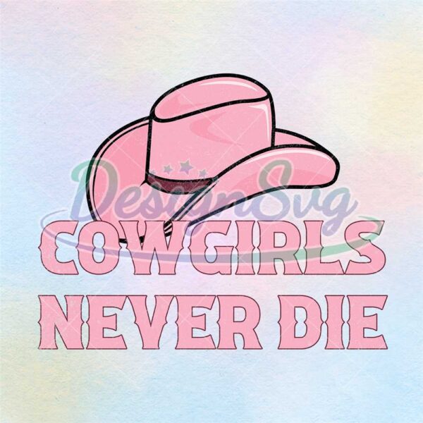 cowgirls-never-die-western-pink-hat-png