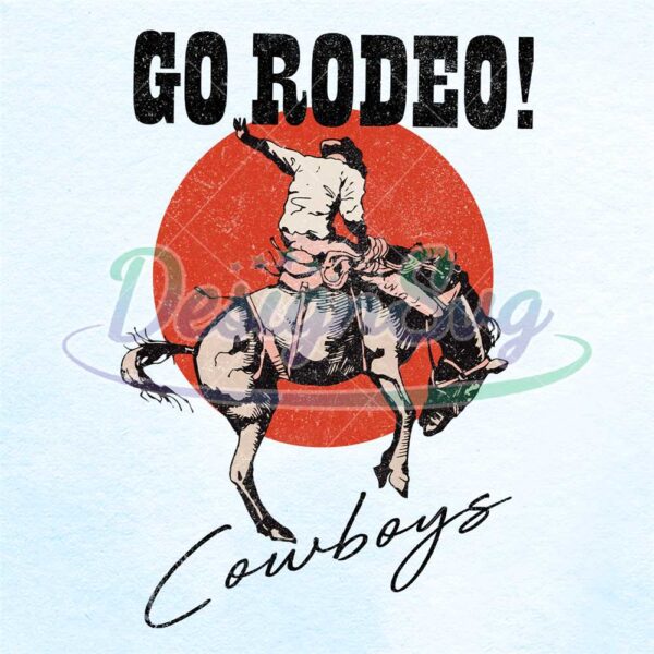 go-rodeo-cowboys-riding-horse-png