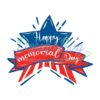 Happy Memorial Day American Ribbon SVG