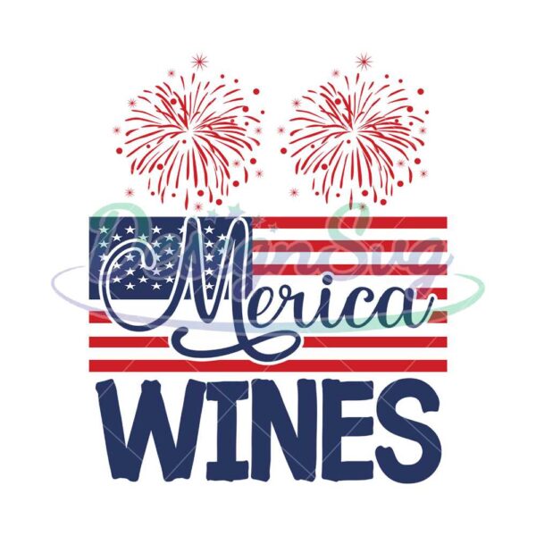 Merica Wines USA Memorial Day SVG