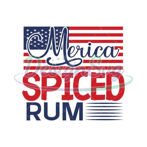 Merica Spiced Rum USA Flag SVG