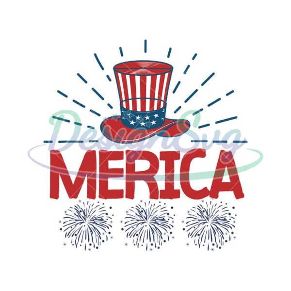 Merica Uncle Sam Patriotic Celebrating Day SVG