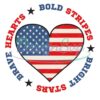 Brave Hearts Bold Stripes Bright Stars SVG