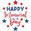 Happy Memorial Day Glitter Clipart SVG