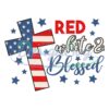 Red White And Blessed American Flag SVG