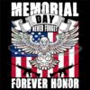 Memorial Day Never Forget Forever Honor SVG