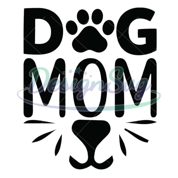 dog-mom-face-and-paw-svg-file