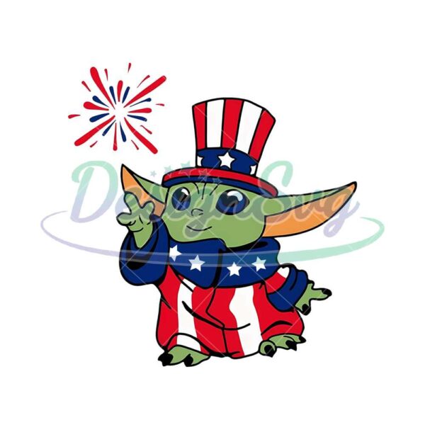 Baby Yoda Firework 4th Of July Star Wars Png