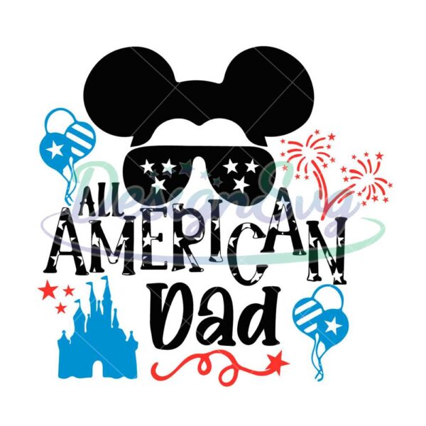 All American Dad Mickey Mouse SVG