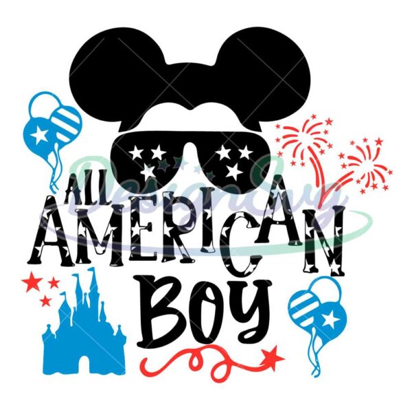 Mickey Mouse All American Boy SVG