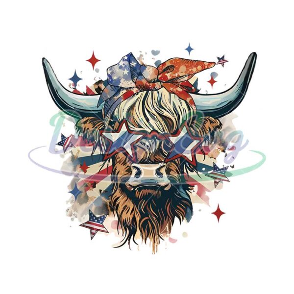 Heifer Cow 4th Of July Png