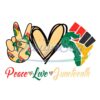 Peace Love Juneteenth Svg
