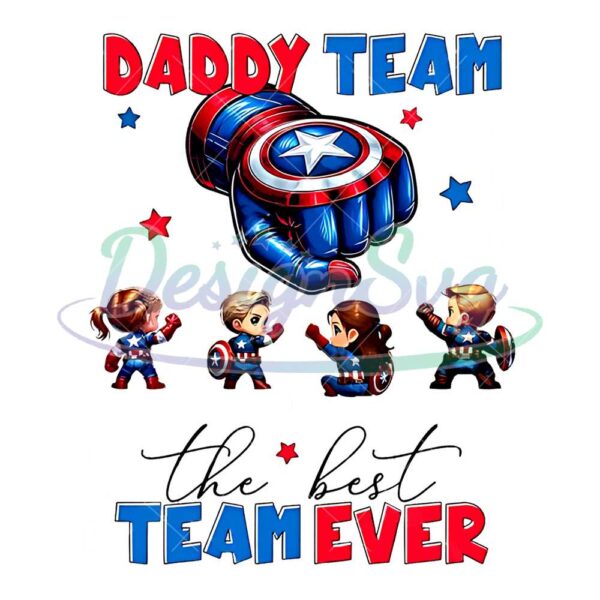 Superhero Marvel Daddy Team The Best Team Ever PNG