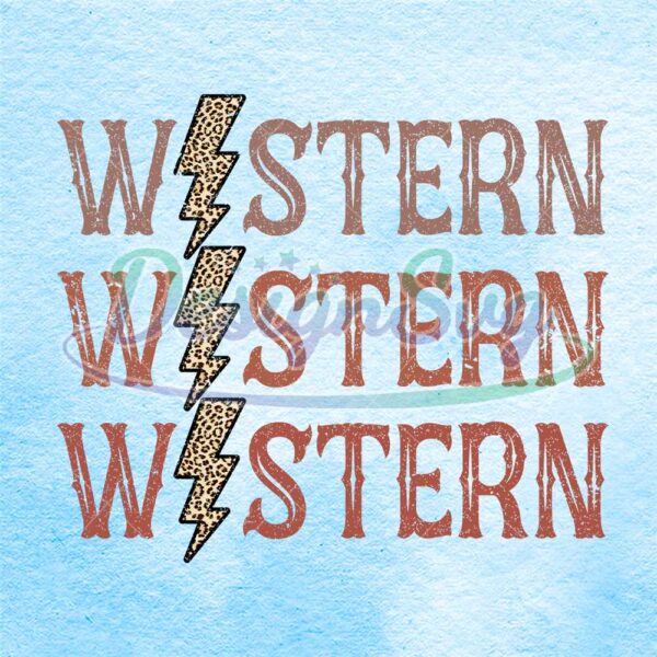 western-cow-print-thunder-bolt-png