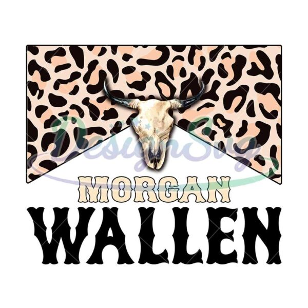 morgan-wallen-cow-skull-leopard-print-png