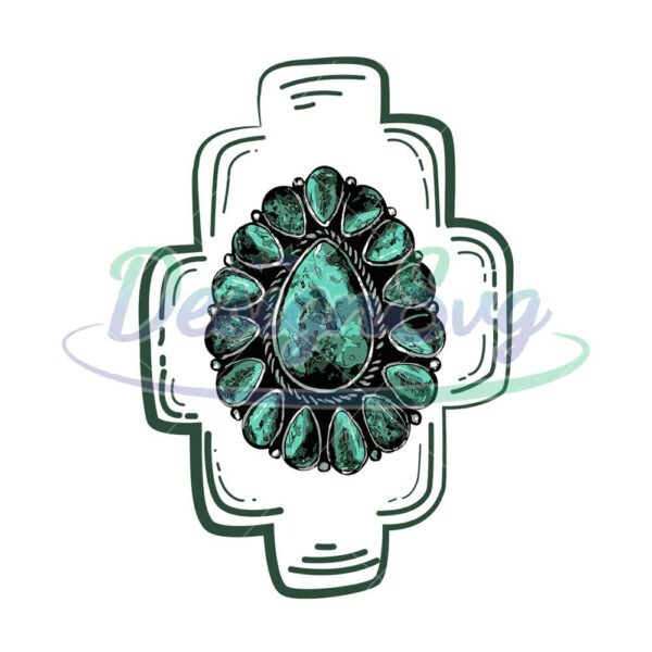 western-turquoise-gemstone-design-png