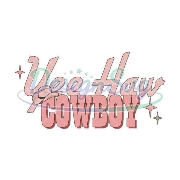 yee-haw-cowboy-retro-western-hat-png