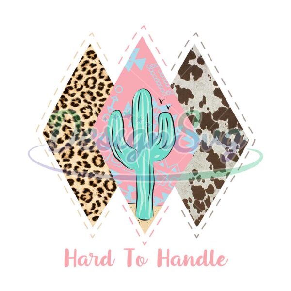 hard-to-handle-cactus-leopard-cowboy-design-png