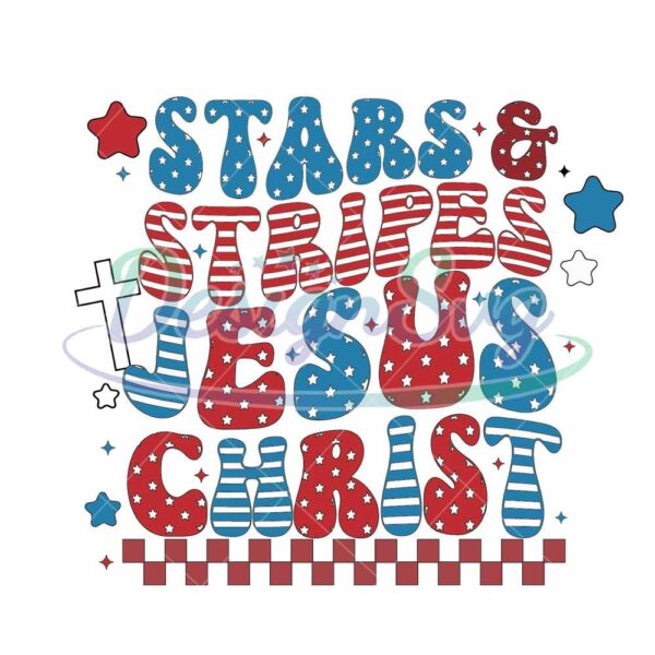 Stars & Stripes Jesus Christ Svg