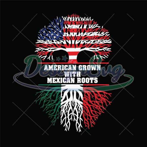 American With Mexican Roots SVG