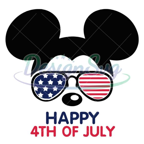 Mickey Mouse Happy 4th Of July SVG