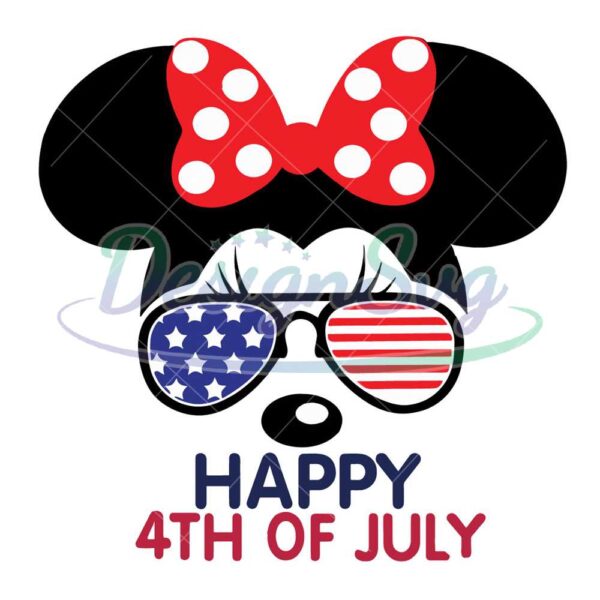 Minnie Mouse Happy 4th of July SVG