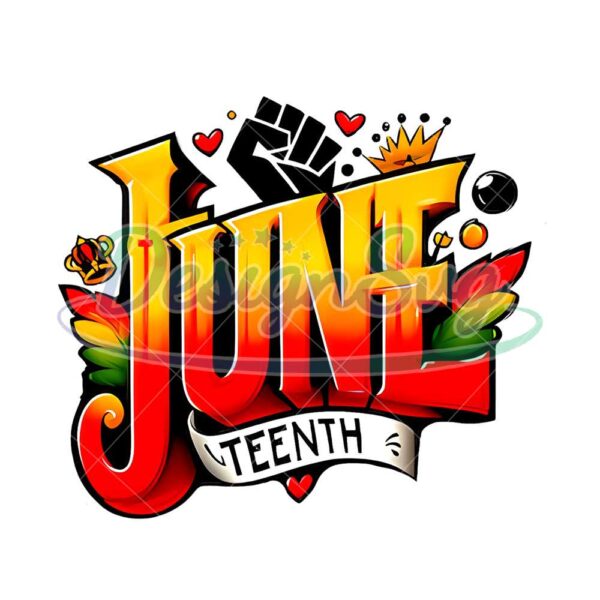 Juneteenth Graffiti Png Sublimation Design Download