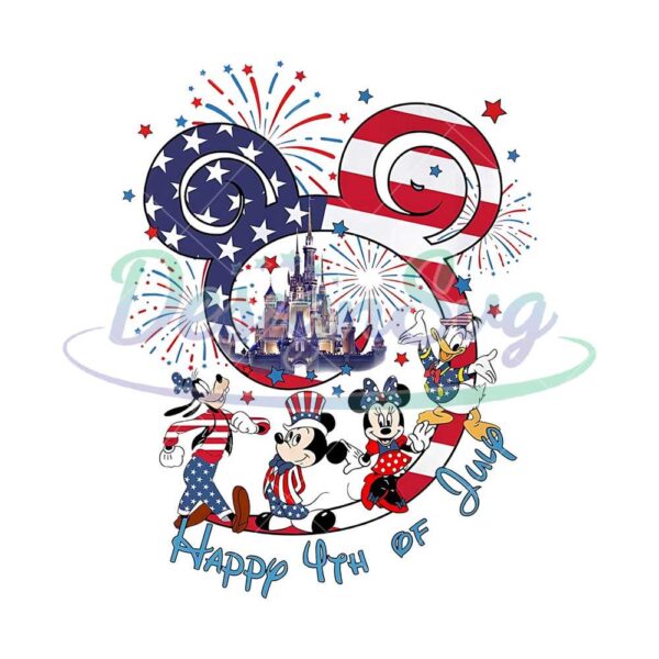 Patriotic Mickey And Friends Png