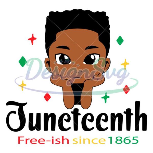 Juneteenth Free Ish Since 1865 Boy SVG