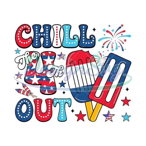 Chill The 4th Out Png Ice Cream Design
