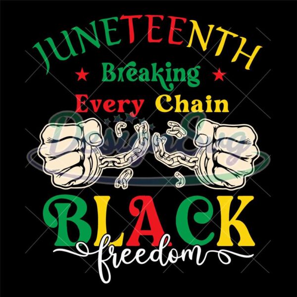 Breaking Every Chain Black Freedom Svg