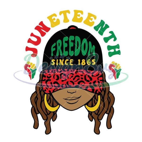 Afro Girl Juneteenth Freedom Since 1865 Svg