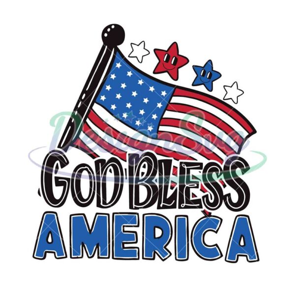 God Bless America 4th Of July Patriotic SVG