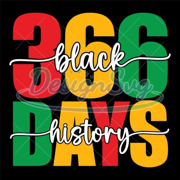 366 Days Black History Svg