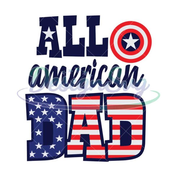 All American Dad Svg American Captian Design