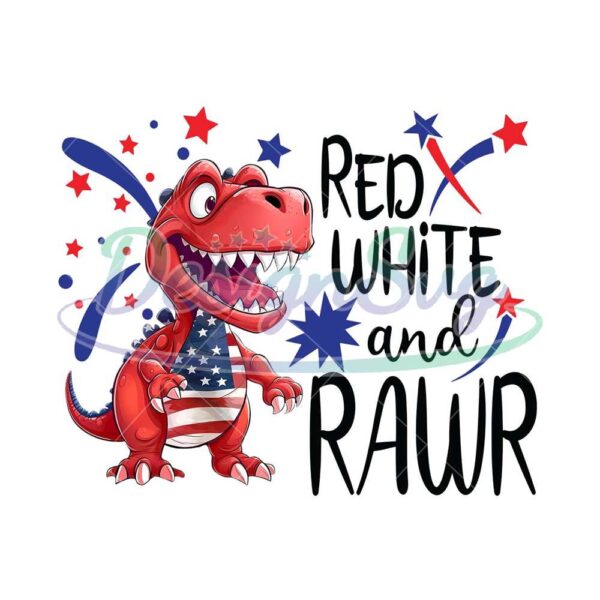 Red White And Rawr Baby Dinosaur Svg